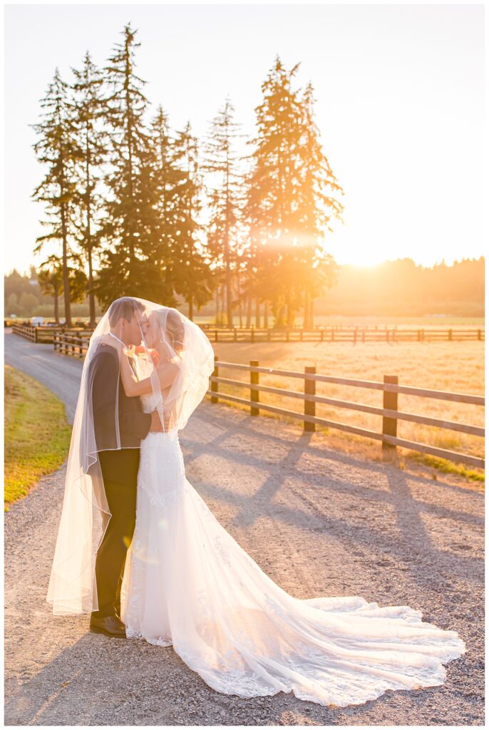 bride and groom wedding at the Kelley Farm