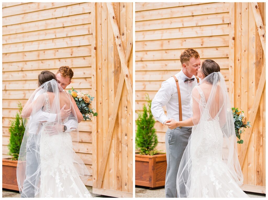 bride and groom wedding at Edlynn Farm